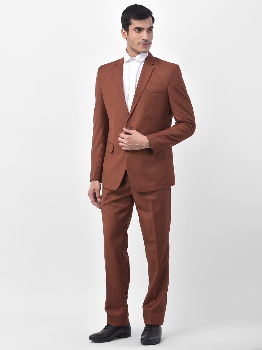 Regular Fit Linen suit trousers  Brown  Men  HM IN