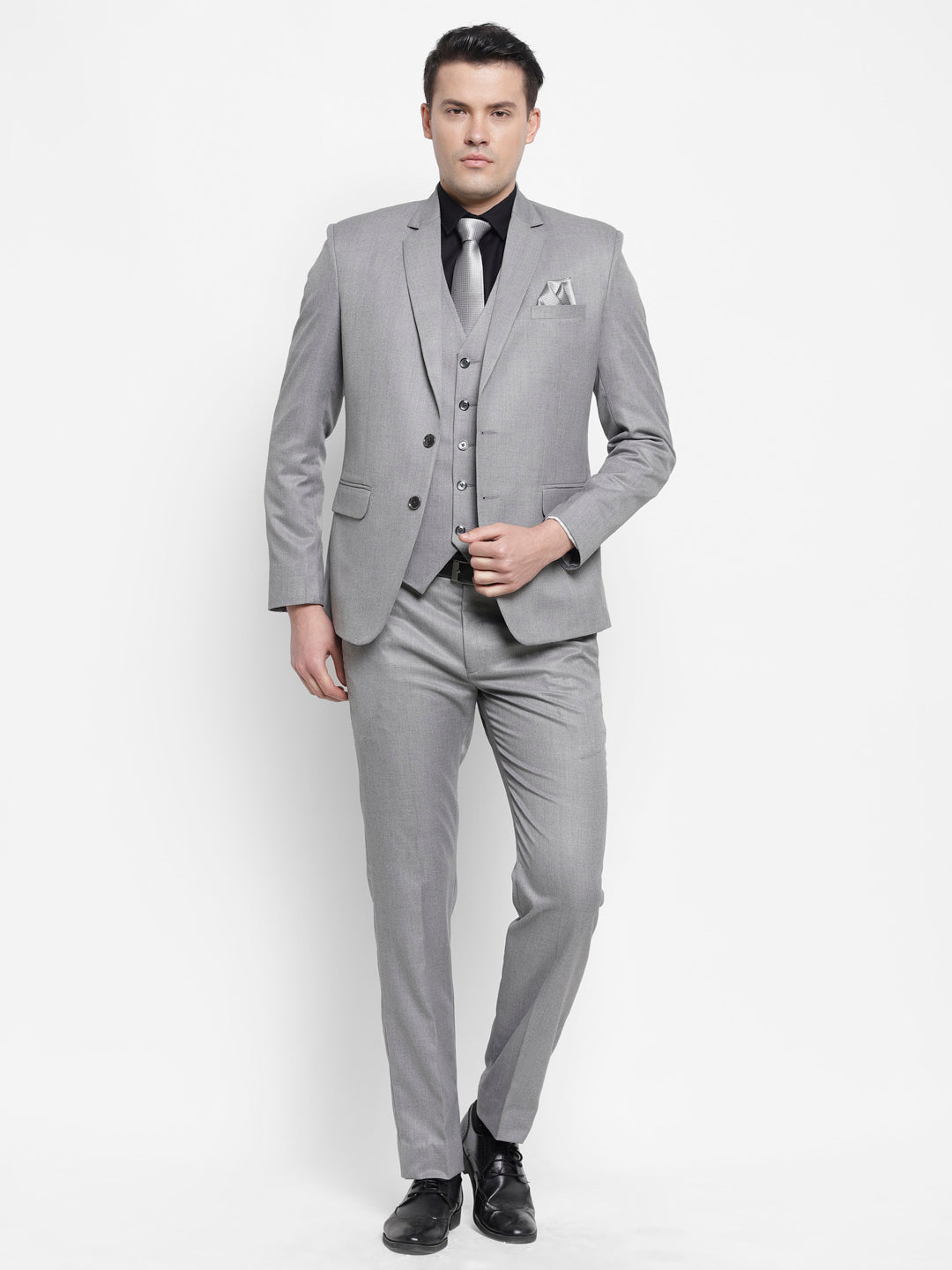 Buy Raymond Dark Blue Regular Fit Three Piece Suit for Men Online @ Tata  CLiQ