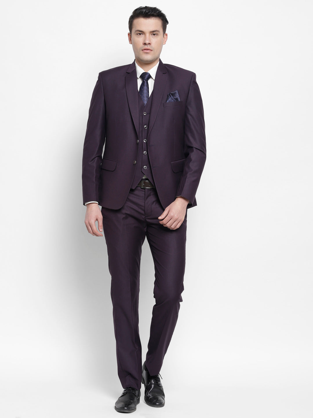 Suit trousers Straight Fit  Purple  Men  HM IN