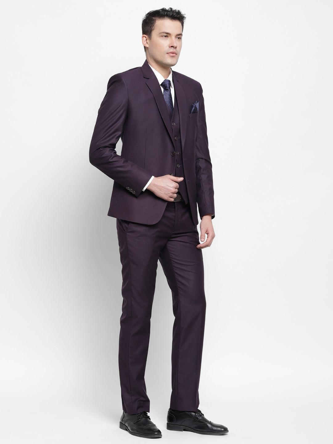 Buy Louis Philippe Purple Three Piece Suit Online  807997  Louis Philippe